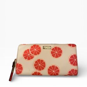 Kate Spade Red and Cream Citrus Wallet